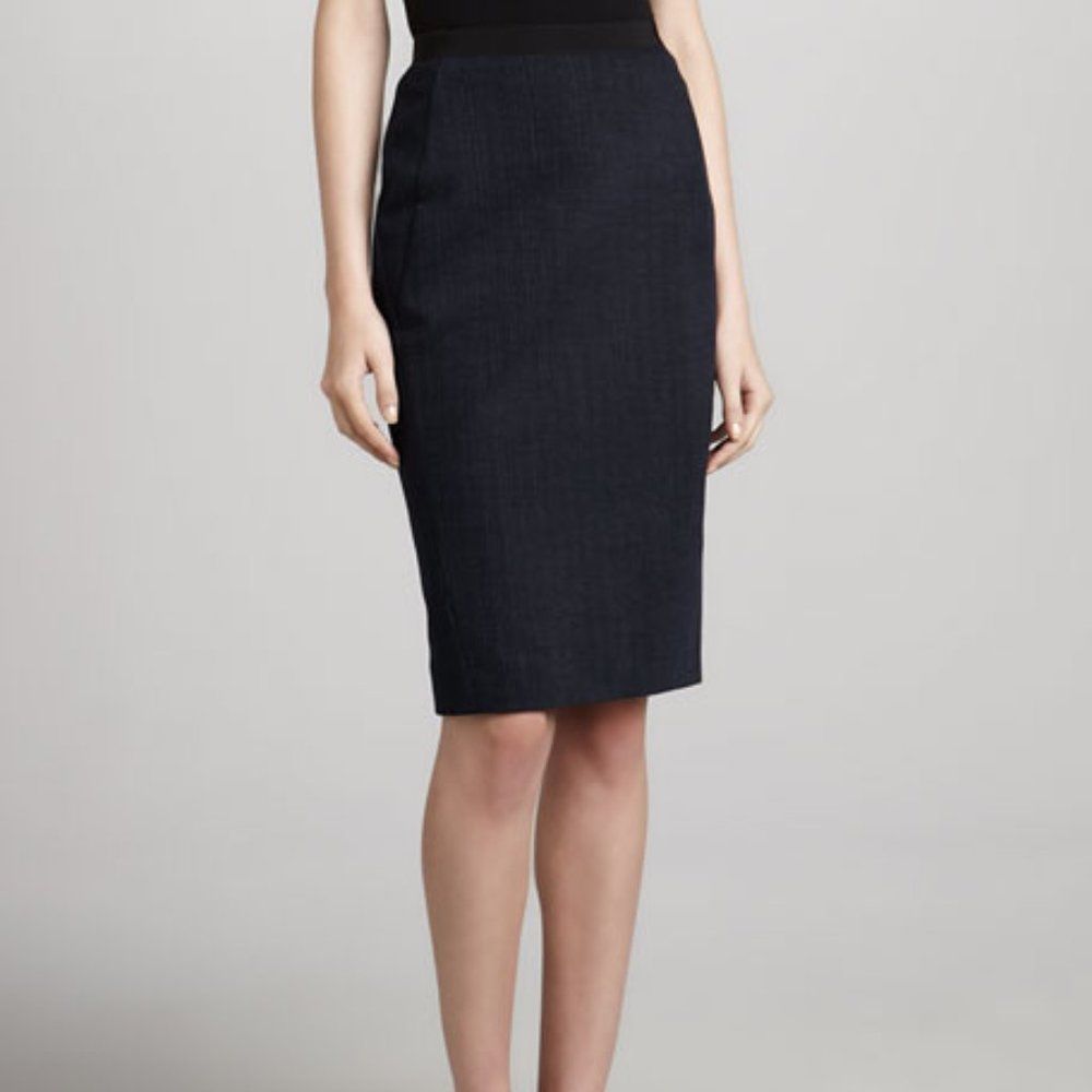 Donna Karan Stretch Black Pencil Skirt 2 S New